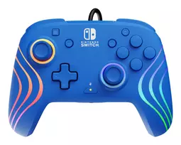 PDP Afterglow Wave Blue USB žaidimų pultas analoginis / skaitmeninis Nintendo Switch, Nintendo Switch OLED