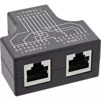 InLine Cat.5e STP T-Adapter RJ45 lizdas į 2x RJ45 lizdą Juoda