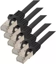 Tinklo kabelis juodas Cat7 S/FTP ShiverPeaks 75515-S-SET5 5m