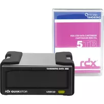 RDX išorinis diskų rinkinys Overland-Tandberg 5TB HDD USB 3.2 Gen 1, nuolatinis 260MB/s, juodas, 110×178×52 mm