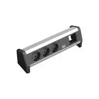 Bachmann 3x Schuko 1x GST18 ilgintuvas juodas sidabrinis