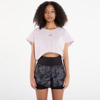 adidas Primelift Workout Cropped Boxy 3-Stripes Tank Ice Purple - Dydis M (KE8052 Marškinėliai)