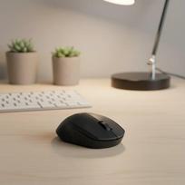 Logitech pelė M330 SILENT PLUS – belaidė RF, dešinei rankai, 1000 DPI, 3 mygtukai, slinkimo ratukas, juoda, maitinama baterija