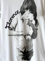 Rare 90s Florence + The Machine White T shirt Short Sleeve tee Basic NH26176 M