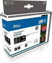 AS70704 ASTAR rašalinė kasetė, skirta EPSON XP6000, 5vnt (ST T02E74010 / 202), 1x7,1ml + 4x4,8ml, CMYK + PHBK