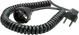 BACHMANN susukamas laidas 0,5m-2m juodas H05VV-F 3G1,5mm² CEE7/7 (BM0010705)