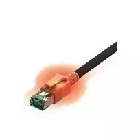 EasyLan DualBoot LED pataisos laidas RJ45 S/FTP Cat.6A (Class EA) - su saCon jungtimi - LSOH - juodas