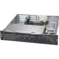 Super Micro Supermicro SC825M BTQC-R802WB - stovo korpusas - montuojamas į stovą - 2U - patobulintas, išplėstas ATX - SATA/SAS - karštasis keitimas - 800 W - juodas (CSE-825MBTQC-R802WB)