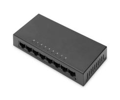 Nevaldomas komutatorius Digitus 8 prievadų 10/100Mbps Fast Ethernet metaliniame korpuse
