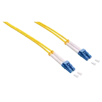 LogiLink šviesolaidinis šuoliukas LC vienmodis (M) - LC vienmodis (M), 1 m, dupleksas, 9/125 µm, OS2, halogenų neturintis, geltonas