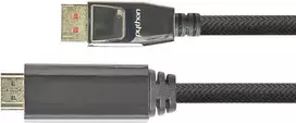 GC M0218 - DisplayPort 1.4 į HDMI 2.0 A kištukas, 3 m, juoda