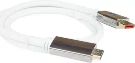 PYTHON PYT M0223 – DP 1.4 į HDMI 2.0 A kištukas, nailoninis, 4K@60Hz, 3 m, baltas
