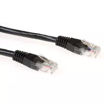 ACT Black 1 m U/UTP CAT6 jungiamasis laidas su RJ45 jungtimis