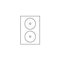 Avery lipdukai CD/DVD – balti, apvalūs 117 mm, 50 vnt. (25 lapai x 2) (L7676-25)