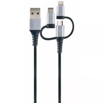USB laidas Schwaiger LKU 100 1,5 m USB 2.0 A Micro-USB B juodas sidabrinis