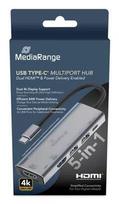 USB Type-C 5 in 1 adapteris MediaRange MRCS511