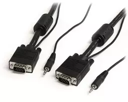 StarTech.com 5 m aukštos raiškos koaksialinis VGA monitoriaus kabelis su garsu HD15 M/M
