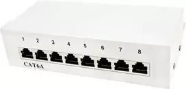 LogiLink Patch Panel Desktop - sieninis skydelis - RJ-45 x 8 - šviesiai pilka, RAL 7035