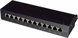 Logilink Patchpanel stalinis/sieninis Cat.6A STP 12 prievadų, juodas (NP0019B)