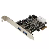 StarTech.com 2 prievadų PCI Express (PCIe) SuperSpeed USB 3.0 kortelės adapteris su UASP - LP4 maitinimu