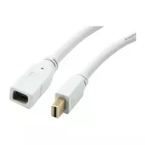Synergy 21 S216366 – Mini DisplayPort (vyriškas) – Mini DisplayPort (moteriškas) adapteris, auksuoti kontaktai, baltas