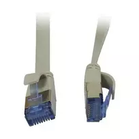 Patch kabelis RJ45 - CAT6A 500MHz - 1,5m - pilkas - U/FTP - plokščias - AWG32 - Synergy 21