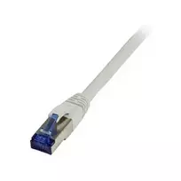 Patch kabelis RJ45 CAT6A 500MHz 0,5m pilkas S-STP (S/FTP) TPE/LSZH Superflex AWG26 Synergy