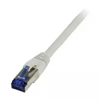 Patch kabelis RJ45 CAT6A 500MHz 1,5m pilkas S-STP (S/FTP) TPE/LSZH (Superflex) AWG26 Synergy