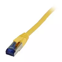 Patch kabelis RJ45 CAT6A 500MHz 0,25m geltonas S-STP (S/FTP) TPE/LSZH (Superflex) AWG26 Syne