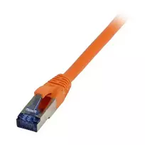 Patch laidas RJ45 CAT6A 500MHz 0,25m oranžinis S-STP (S/FTP) TPE/LSZH (Superflex) AWG26 Syne