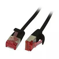 Patch kabelis RJ45 CAT6 250MHz 0,15m juodas U/FTP plonas apvalus d 3,6mm - tinklo kabelis (S217270)