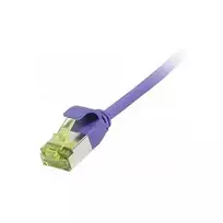 Pataisinis kabelis RJ45, CAT6A 500MHz, 10m, alyvinė, U/FTP, plonas apvalus d=3,8mm, TPE/LSZH (Superflex), AWG32, su Cat.7 žaliava, Synergy 21 (S217399V3)