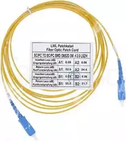 Skaidulinis optinis kabelis CBO SFP2222BU15MK 15 m SC G.657.A1, geltonas