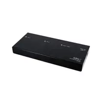StarTech.com 2 prievadų DVI vaizdo skirstytuvas su garsu, DVI, 2x DVI, 1920 x 1200 pikselių, juodos spalvos, aliuminis, 10 m