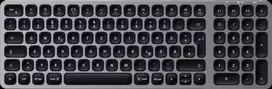 Satechi ST-ACBKM-DE - Standard - Bluetooth - Halbmechanischer Schlüsselschalter - QWERTZ - LED - Schwarz - Grau