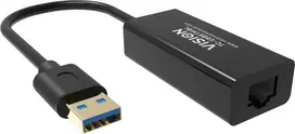 Tinklo adapteris Vision TC-USBETH/BL, USB į RJ45, juodas