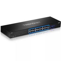 Switch Trendnet TEG-30262 v1.0R Gigabit Ethernet 24 prievadai 1U juodas