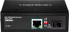 TRENDnet TI-PF11SFP – medijos keitiklis GigE, 10/100/1000Base-T, RJ-45 / SFP (mini-GBIC), iki 40 km