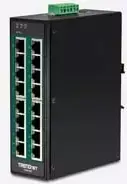 TRENDnet TI-PG160 - jungiklis - nevaldomas - 16 x 10/100/1000 (PoE+) - montuojamas ant DIN bėgio, ant sienos - PoE+ (240 W)