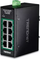 TRENDnet 8 prievadų pramoninis Gigabit PoE+ DIN-bėgio mini jungiklis (TI-PGLC80)