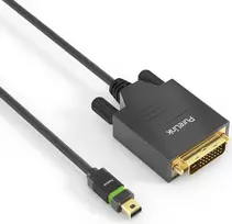 PureLink - MiniDP/DVI Kabel - Ultimate Serie - 2,00m - schwarz PureLink® - Ultimate Serie. MiniDP Kabel mit 24 kt. vergoldeten Präzisions-Steckkontakt