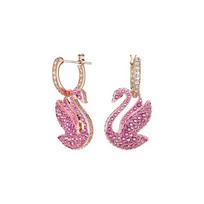 Swarovski gulbės lašo formos gulbės dirbtinio kristalo auskarai moterims 5647544 raudona