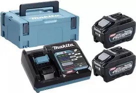MAKITA 191V35-5 - Maitinimo rinkinys, tinkantis XGT įrenginiams (40V XGT ličio jonų | sudaro 2x BL4050F baterija 5,0 Ah, DC40RA greitasis įkroviklis, nešiojimo dėklas) (191V35-5)