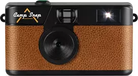 Skaitmeninis fotoaparatas be ekrano Camp Snap CS-V105-BR-JP – ruda kompaktiška kamera be displėjaus