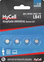Ansmann HyCell 1516-0025 - Baterija vienkartinė - LR41 - Šarminė - 1,5 V - 4 vnt. - Sidabrinė