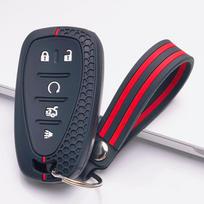 Key Fob Cover for Chevrolet Equinox Malibu Impala Cruze Camaro Traverse Blazer Silverado with Keychain Anti-Scratch Surface Shockproof Structure juoda