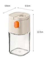 180ml Multi-Functional Quantitative Seasoning Pot, Press-Type Glass Seasoning Bottle, Kitchen Salt Jar, Spice & Pepper Shakers