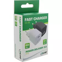 InLine 31501C USB-C 33W Power Delivery PPS įkroviklis baltas