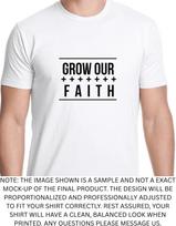 Men's and Women's T-shirts Grow Our Faith Religious God Jesus Graphic XXL