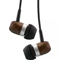Ausinės InLine woodin-ear – laidinės į ausį dedamos ausinės su graikinio riešuto detalėmis